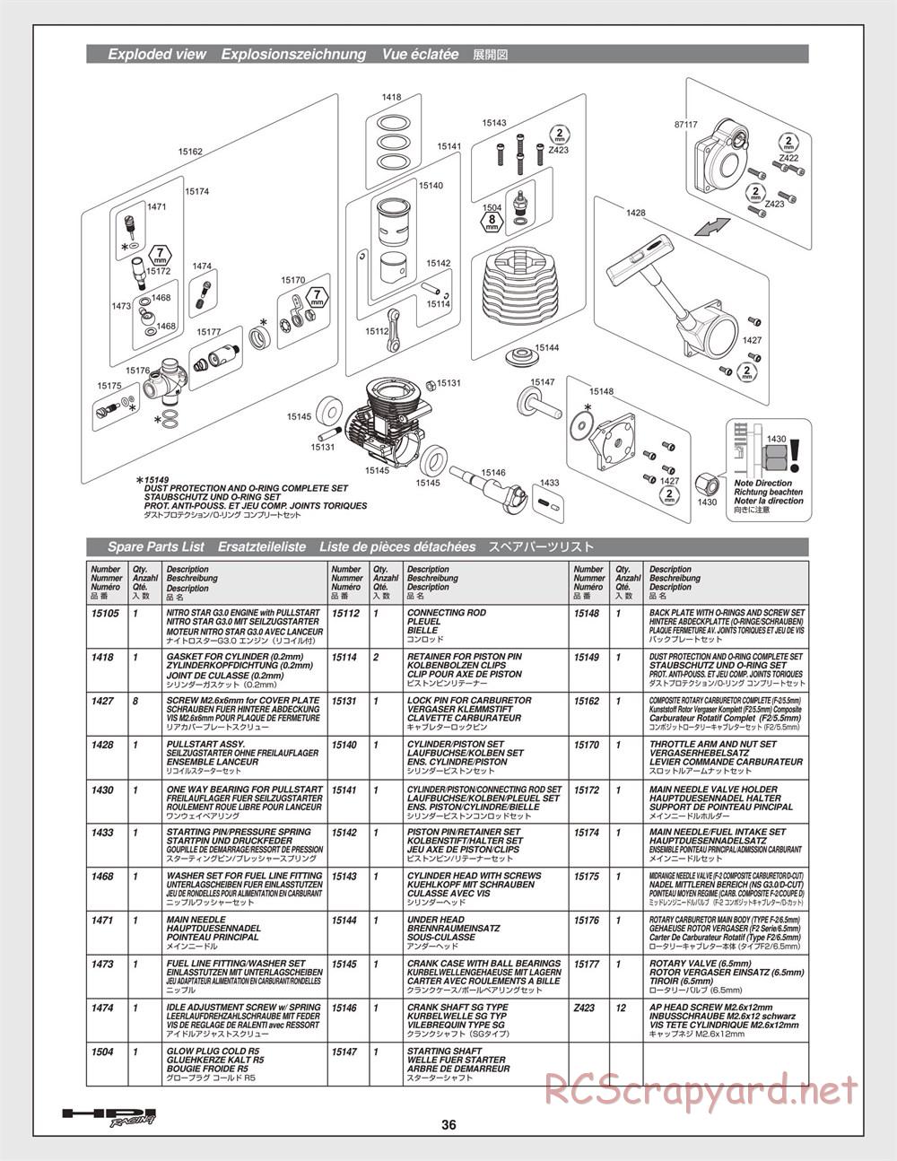 HPI - Nitro MT2 G3.0 - Manual - Page 36