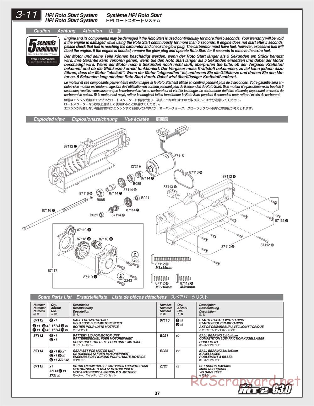 HPI - Nitro MT2 G3.0 - Manual - Page 37
