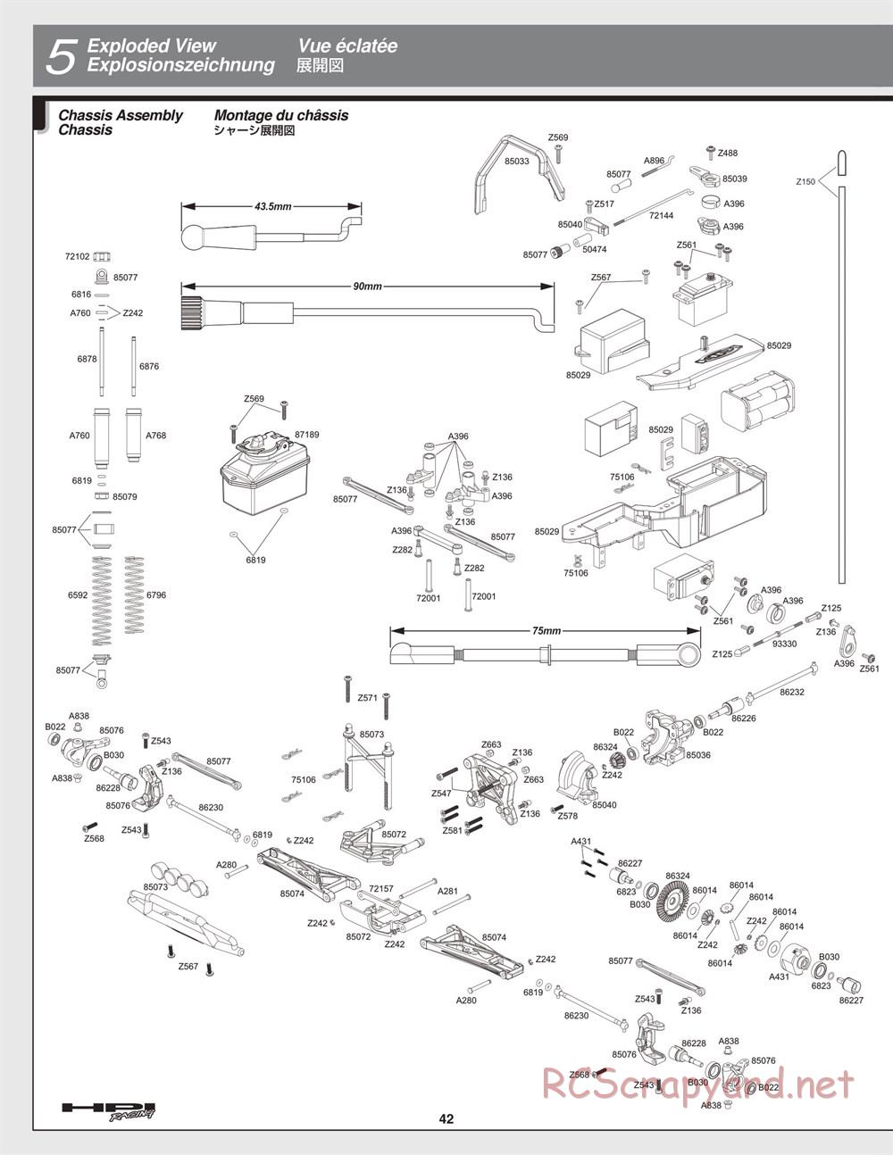 HPI - Nitro MT2 G3.0 - Exploded View - Page 42