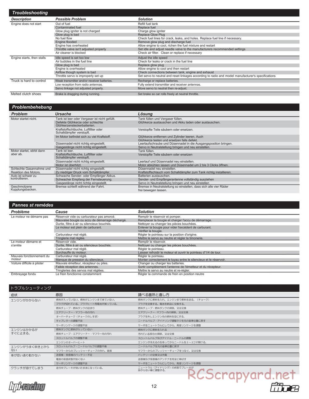 HPI - Nitro MT2 - Manual - Page 12