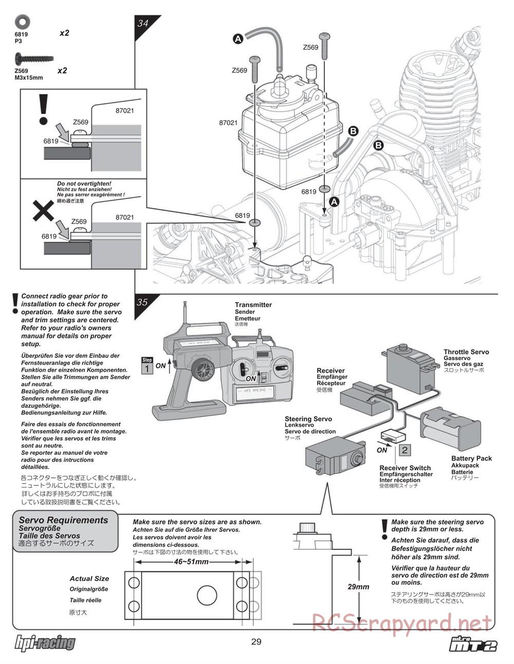 HPI - Nitro MT2 - Manual - Page 29