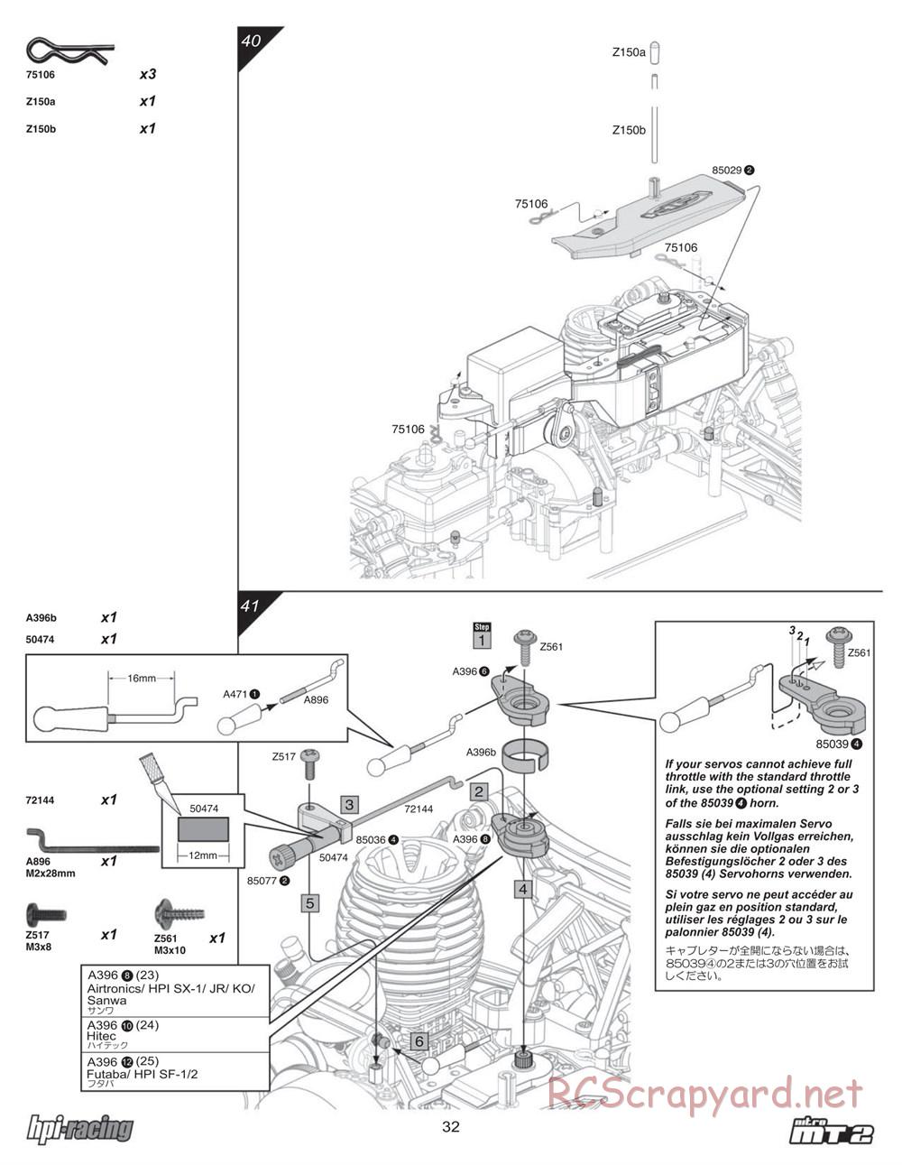 HPI - Nitro MT2 - Manual - Page 32