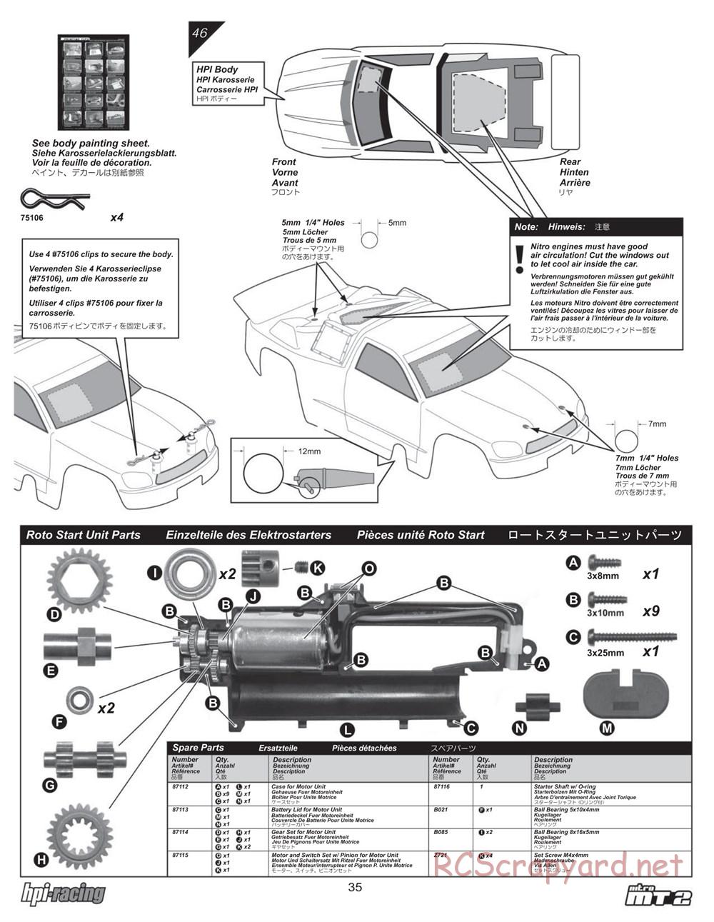 HPI - Nitro MT2 - Manual - Page 35