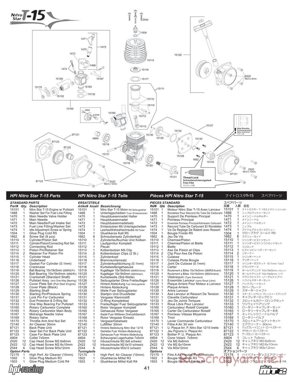 HPI - Nitro MT2 - Exploded View - Page 41