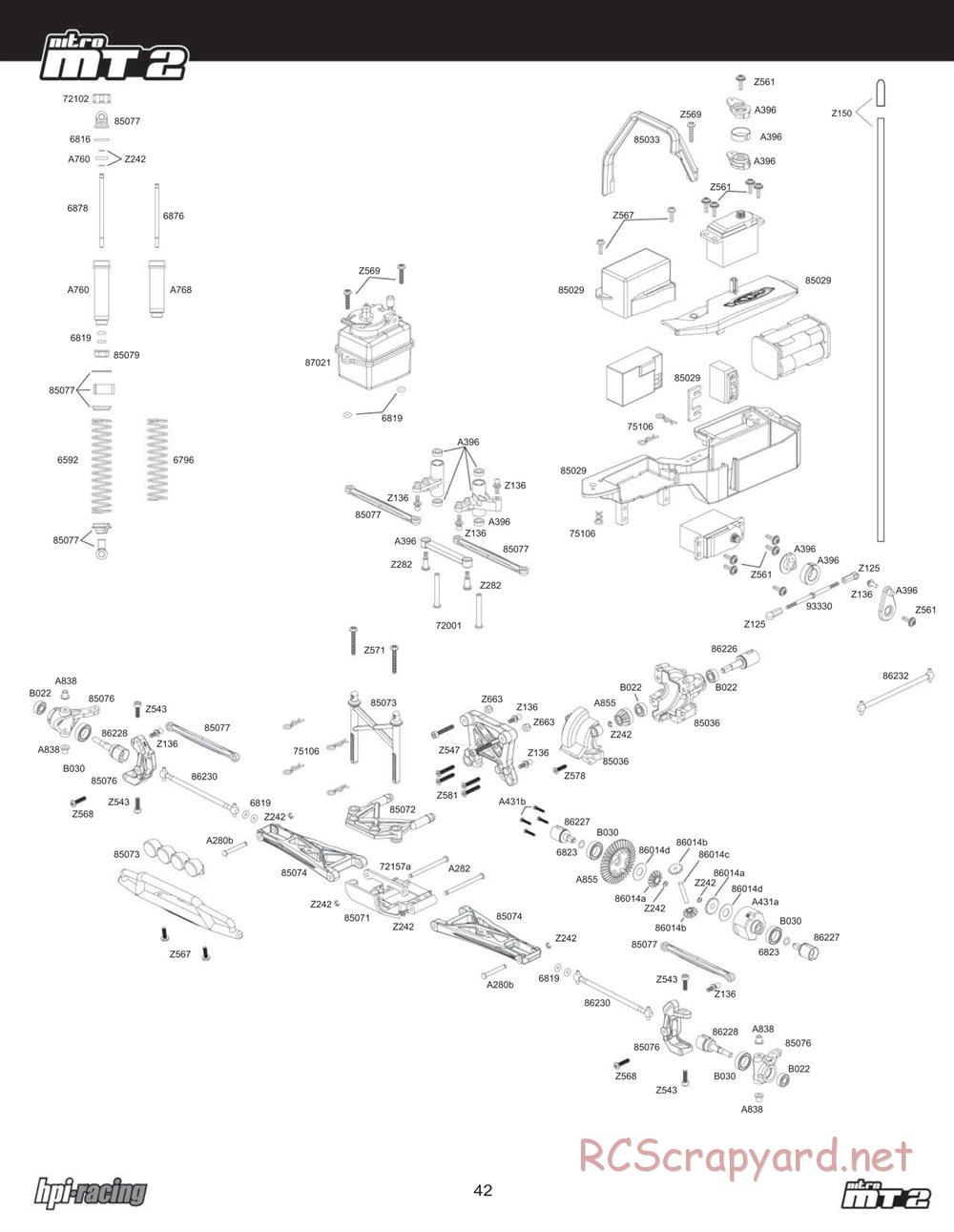 HPI - Nitro MT2 - Exploded View - Page 42