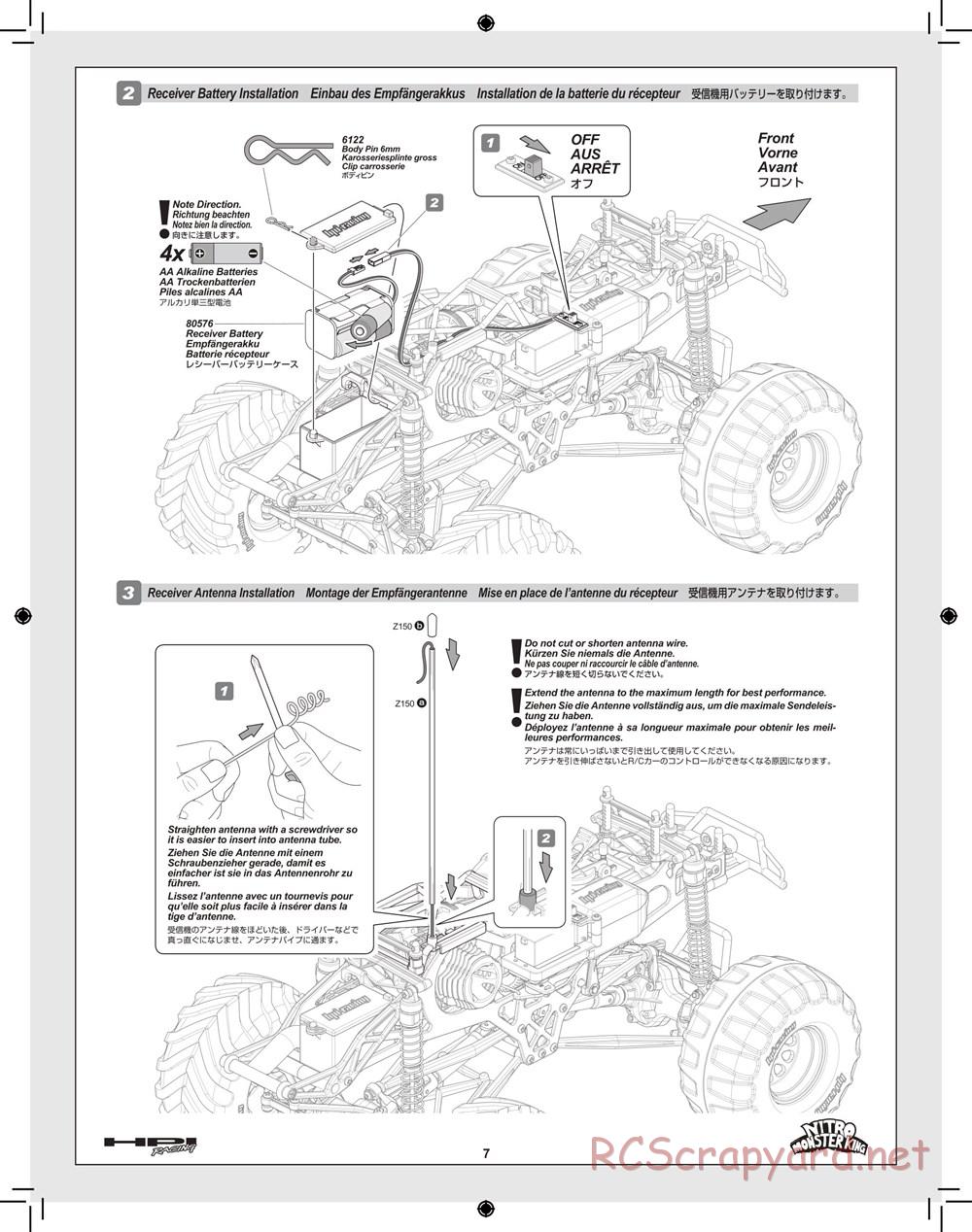 HPI - Nitro Monster King - Manual - Page 7