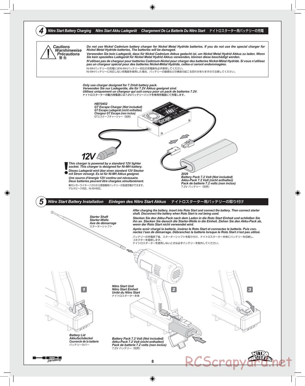 HPI - Nitro Monster King - Manual - Page 8