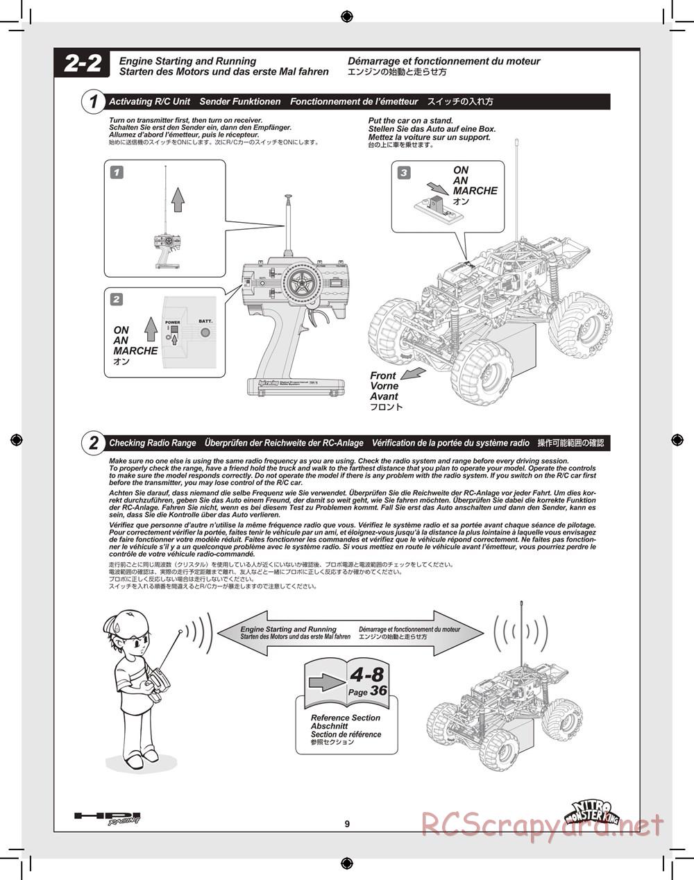 HPI - Nitro Monster King - Manual - Page 9