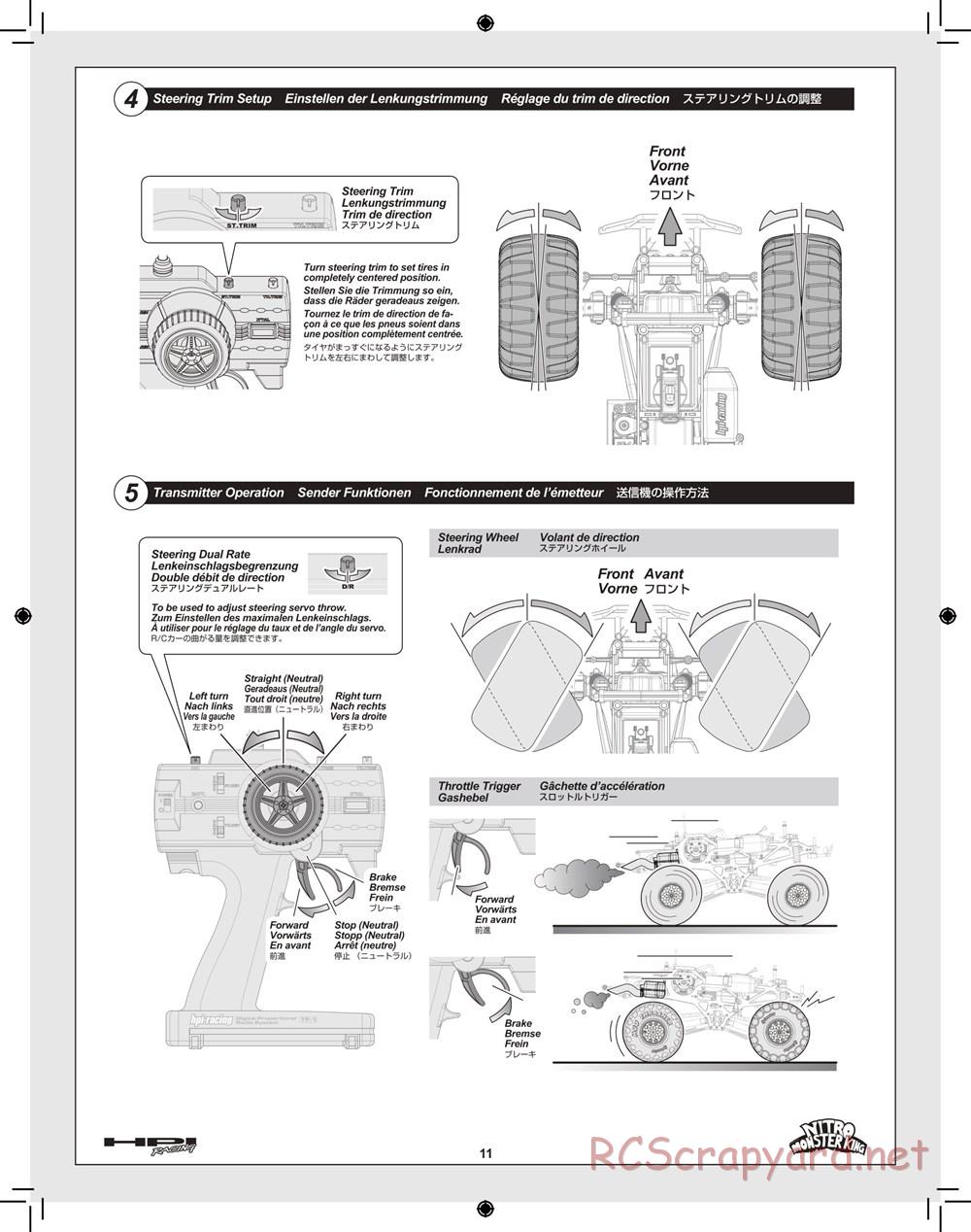 HPI - Nitro Monster King - Manual - Page 11