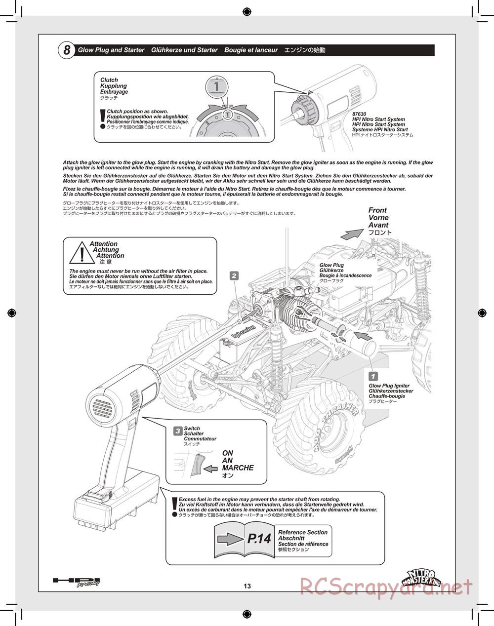 HPI - Nitro Monster King - Manual - Page 13