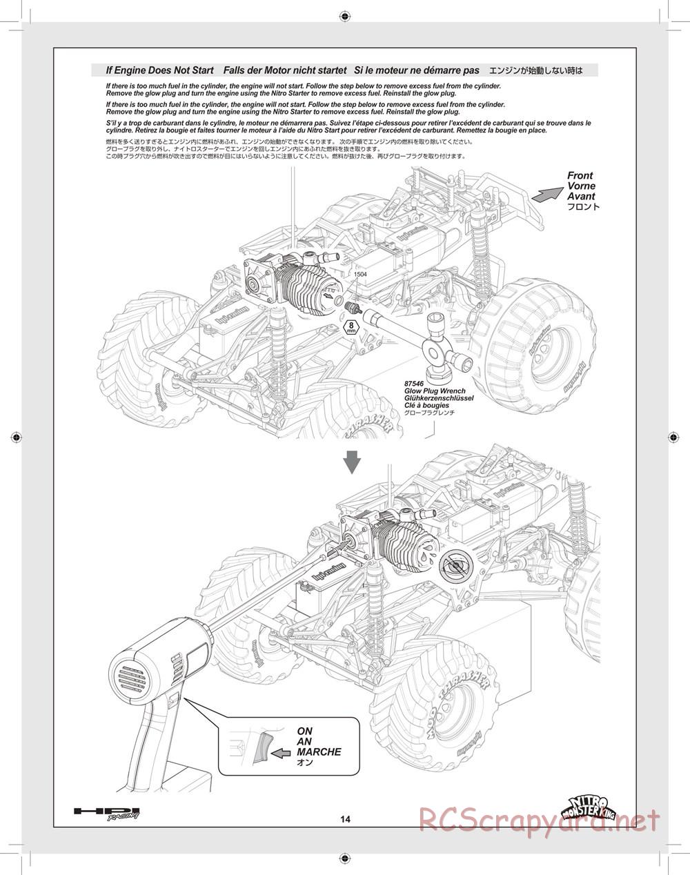 HPI - Nitro Monster King - Manual - Page 14