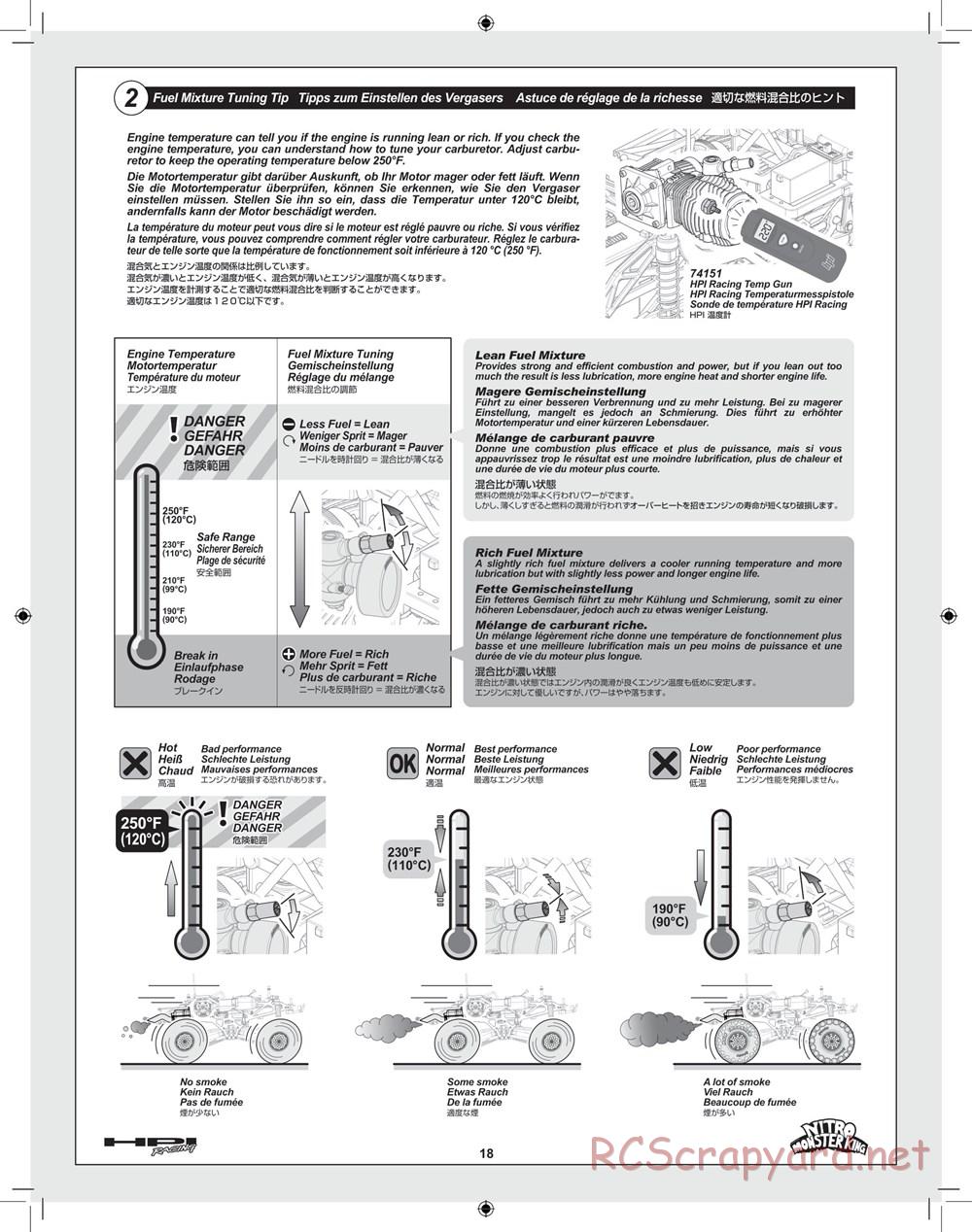 HPI - Nitro Monster King - Manual - Page 18