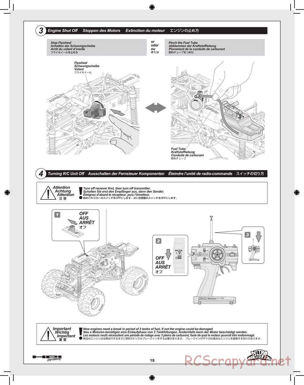 HPI - Nitro Monster King - Manual - Page 19