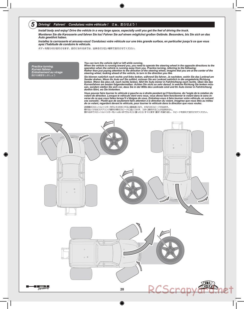 HPI - Nitro Monster King - Manual - Page 20