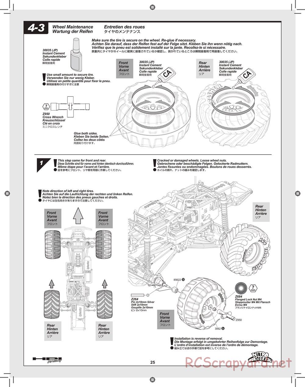 HPI - Nitro Monster King - Manual - Page 25