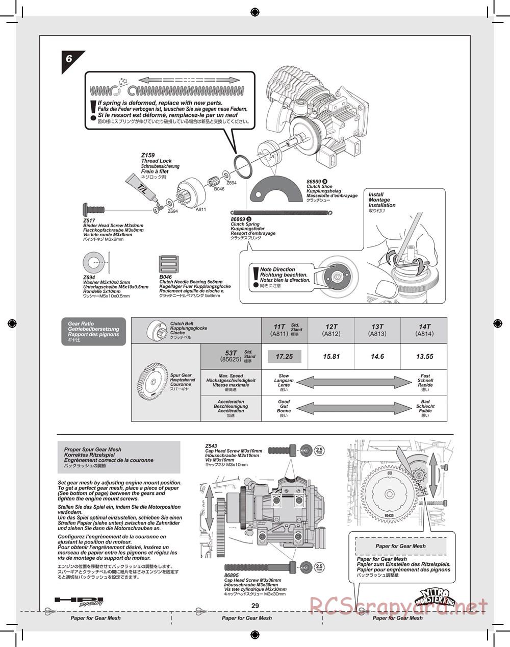 HPI - Nitro Monster King - Manual - Page 29