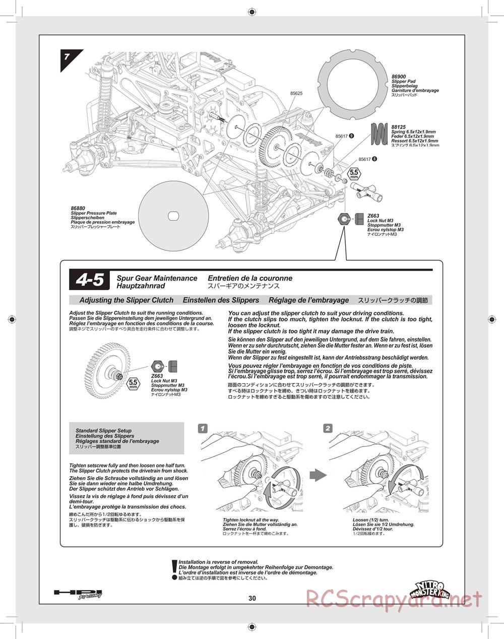 HPI - Nitro Monster King - Manual - Page 30