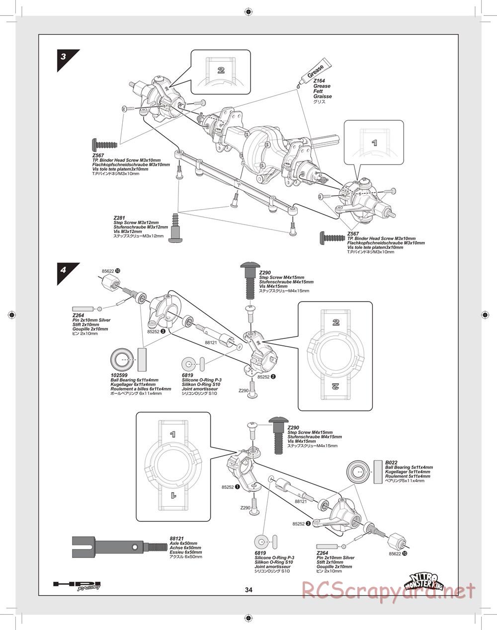 HPI - Nitro Monster King - Manual - Page 34