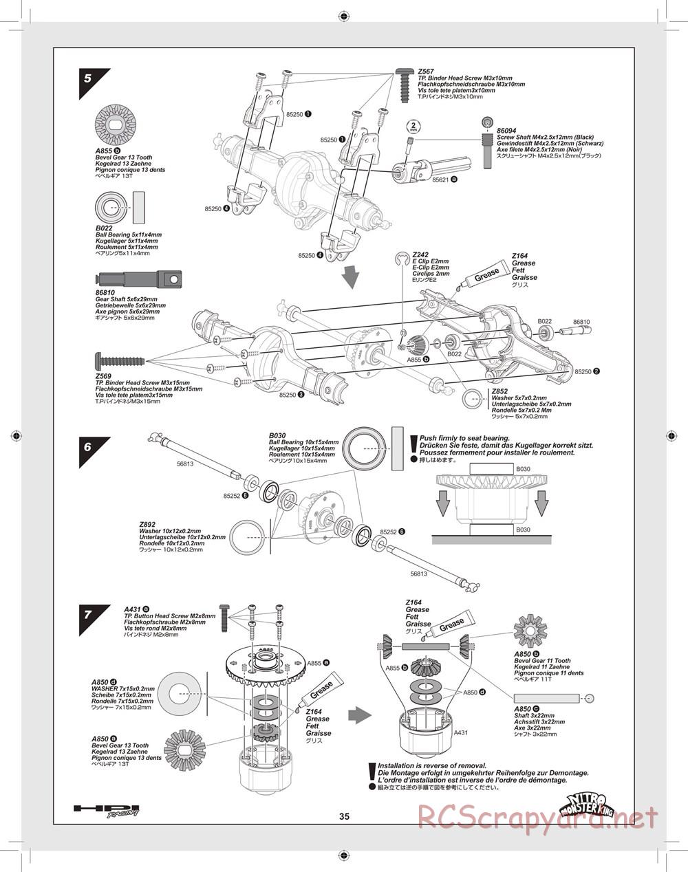 HPI - Nitro Monster King - Manual - Page 35