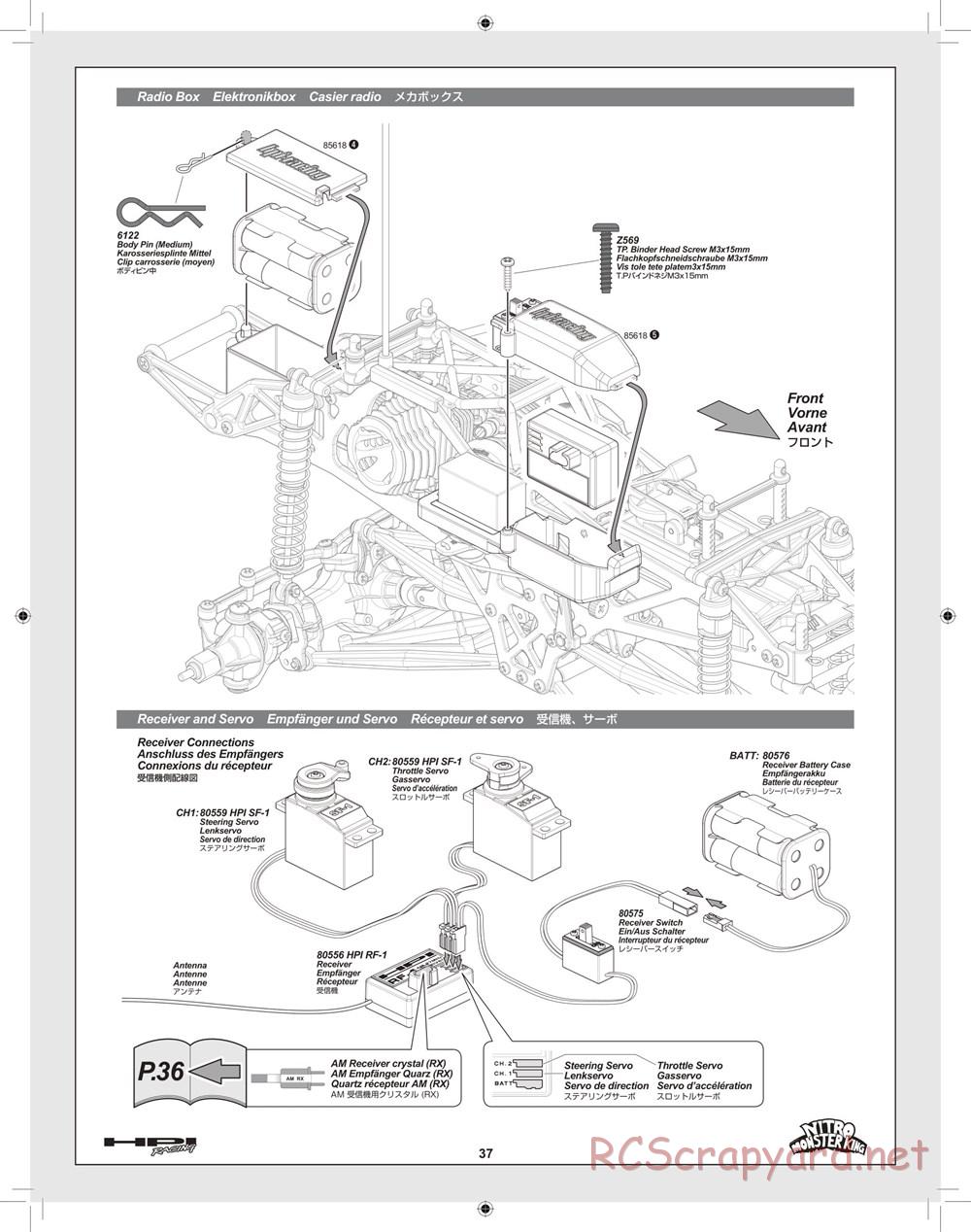 HPI - Nitro Monster King - Manual - Page 37