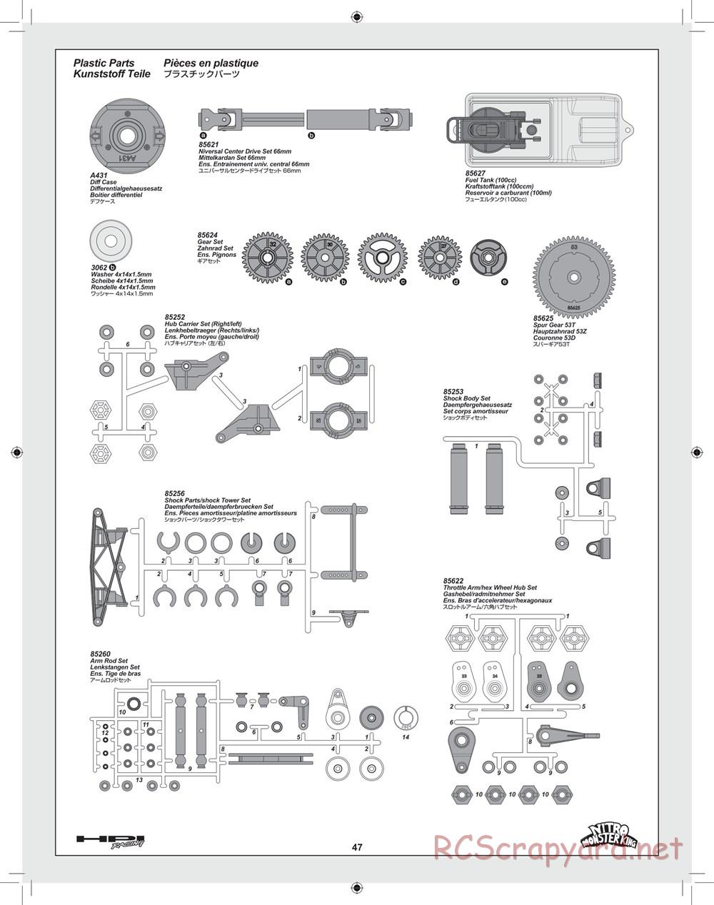 HPI - Nitro Monster King - Manual - Page 47