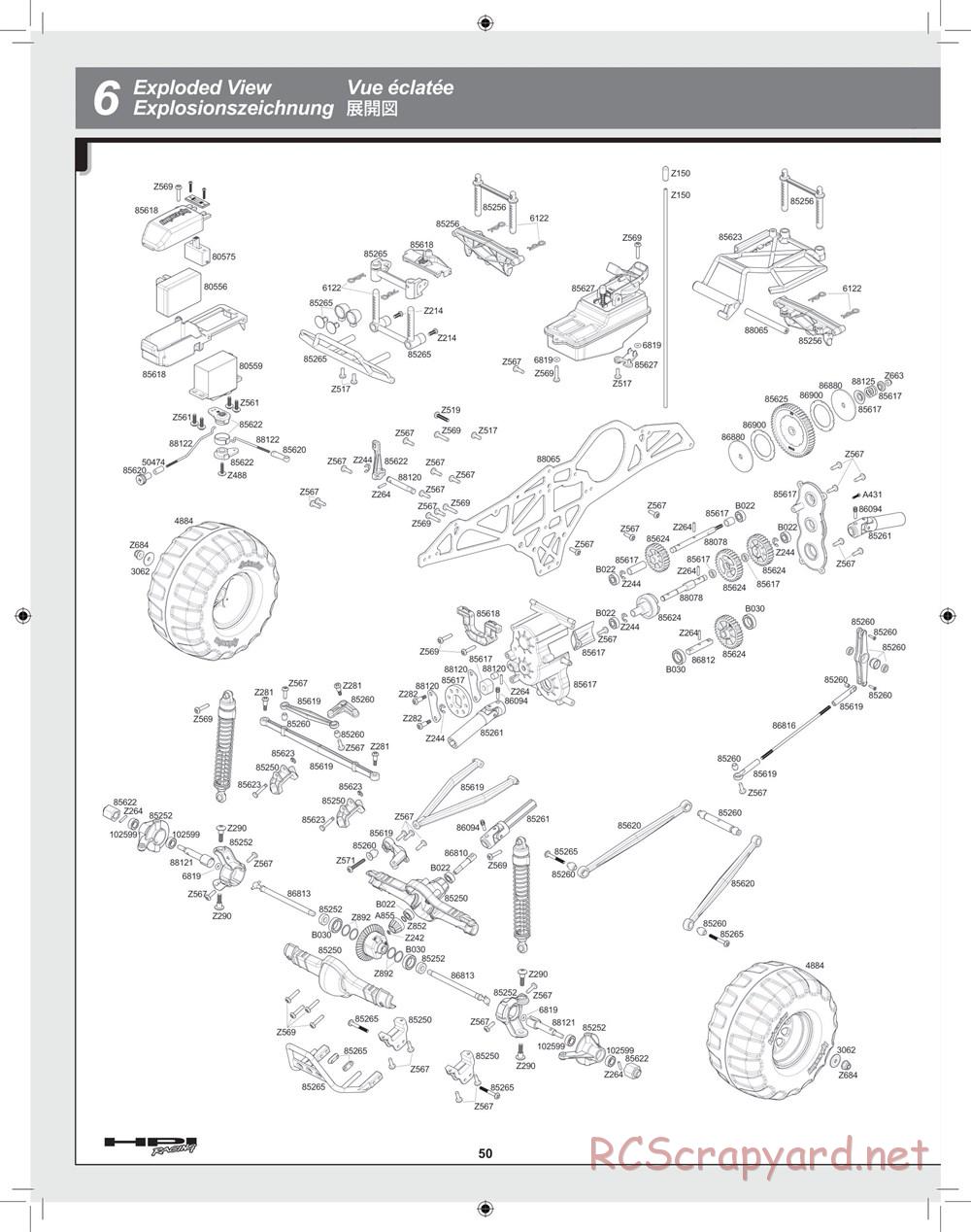 HPI - Nitro Monster King - Manual - Page 50