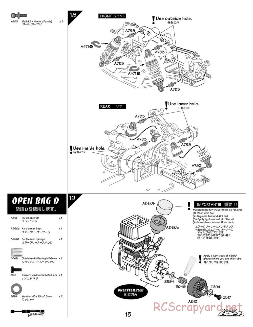 HPI - Nitro RS4-2 - Manual - Page 15