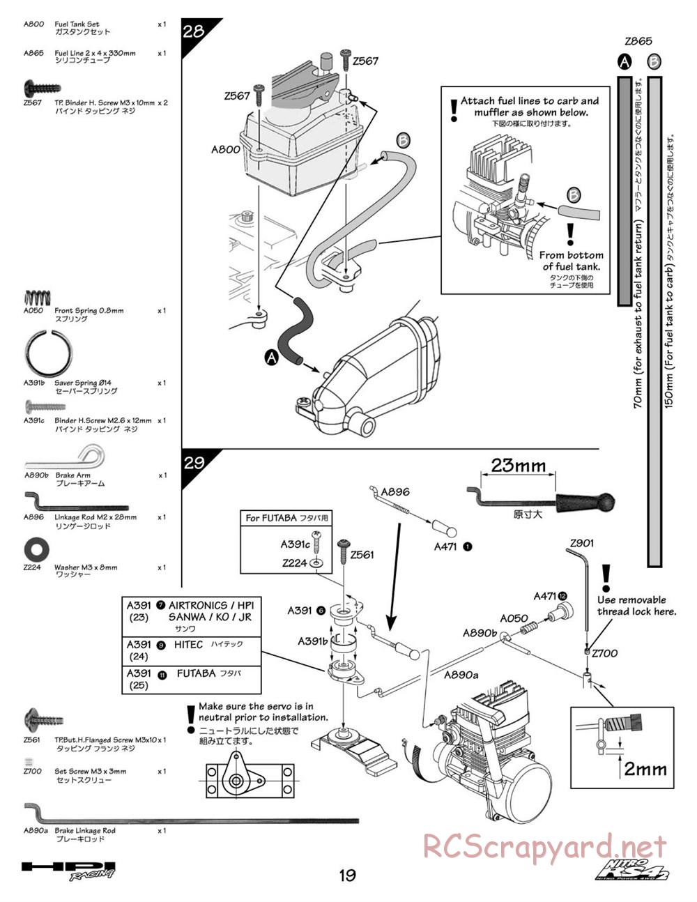 HPI - Nitro RS4-2 - Manual - Page 19