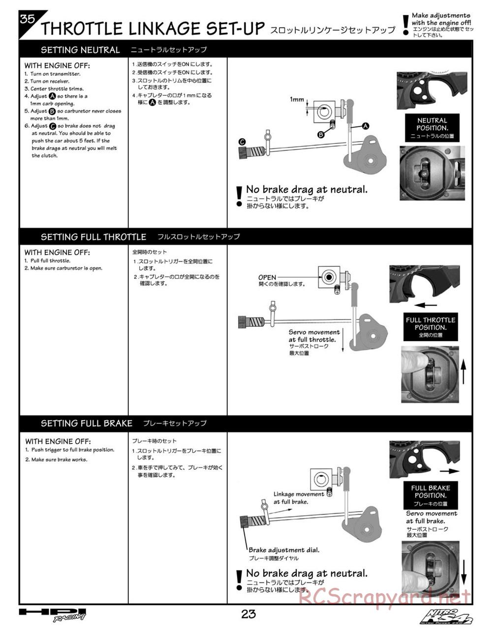 HPI - Nitro RS4-2 - Manual - Page 23