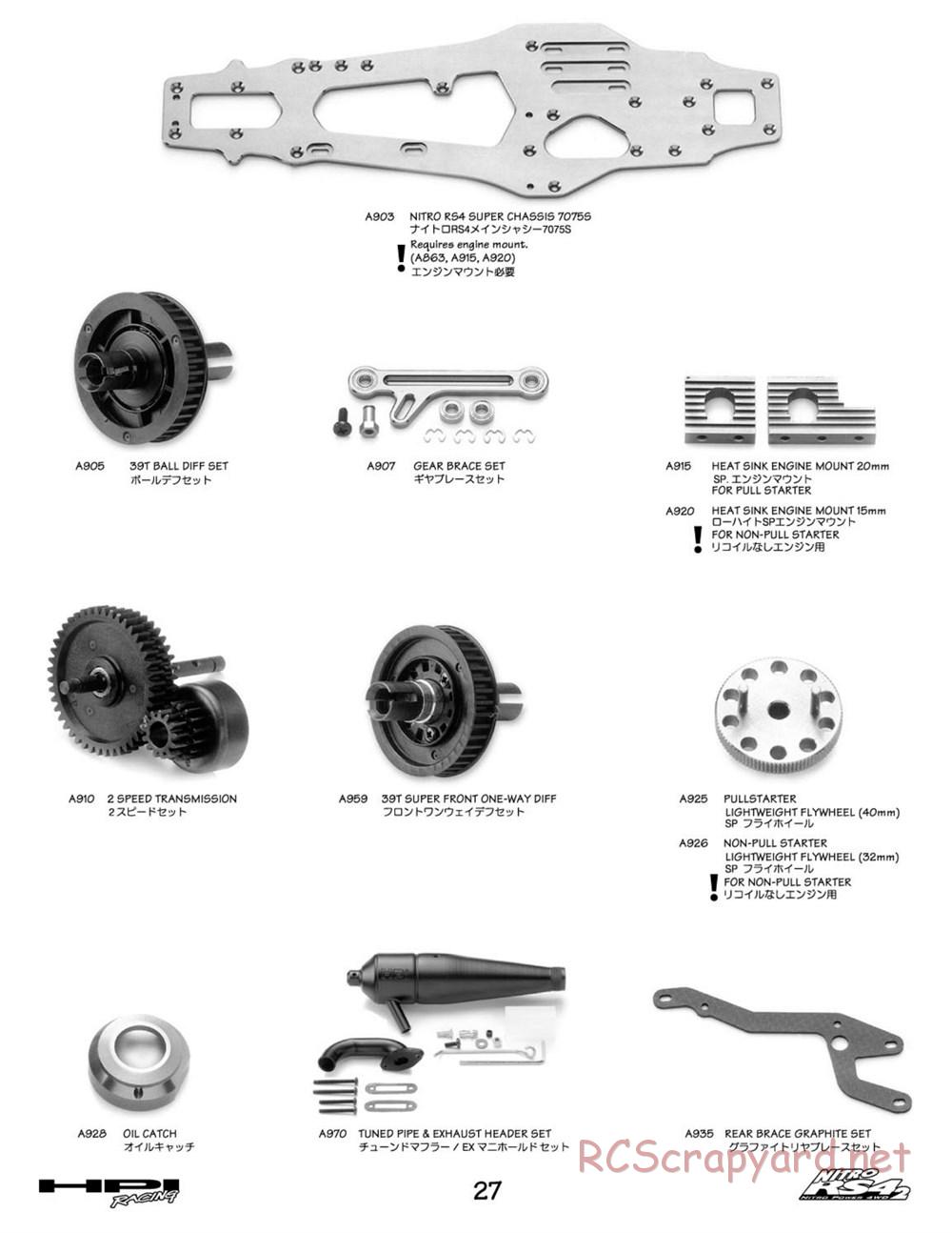 HPI - Nitro RS4-2 - Manual - Page 27