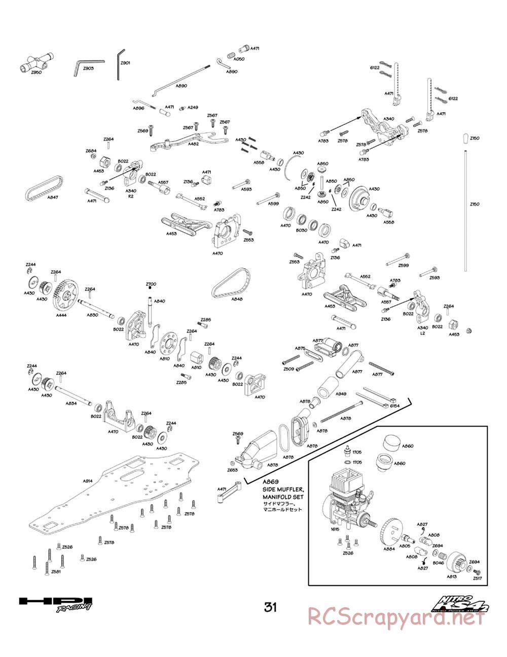 HPI - Nitro RS4-2 - Exploded View - Page 31