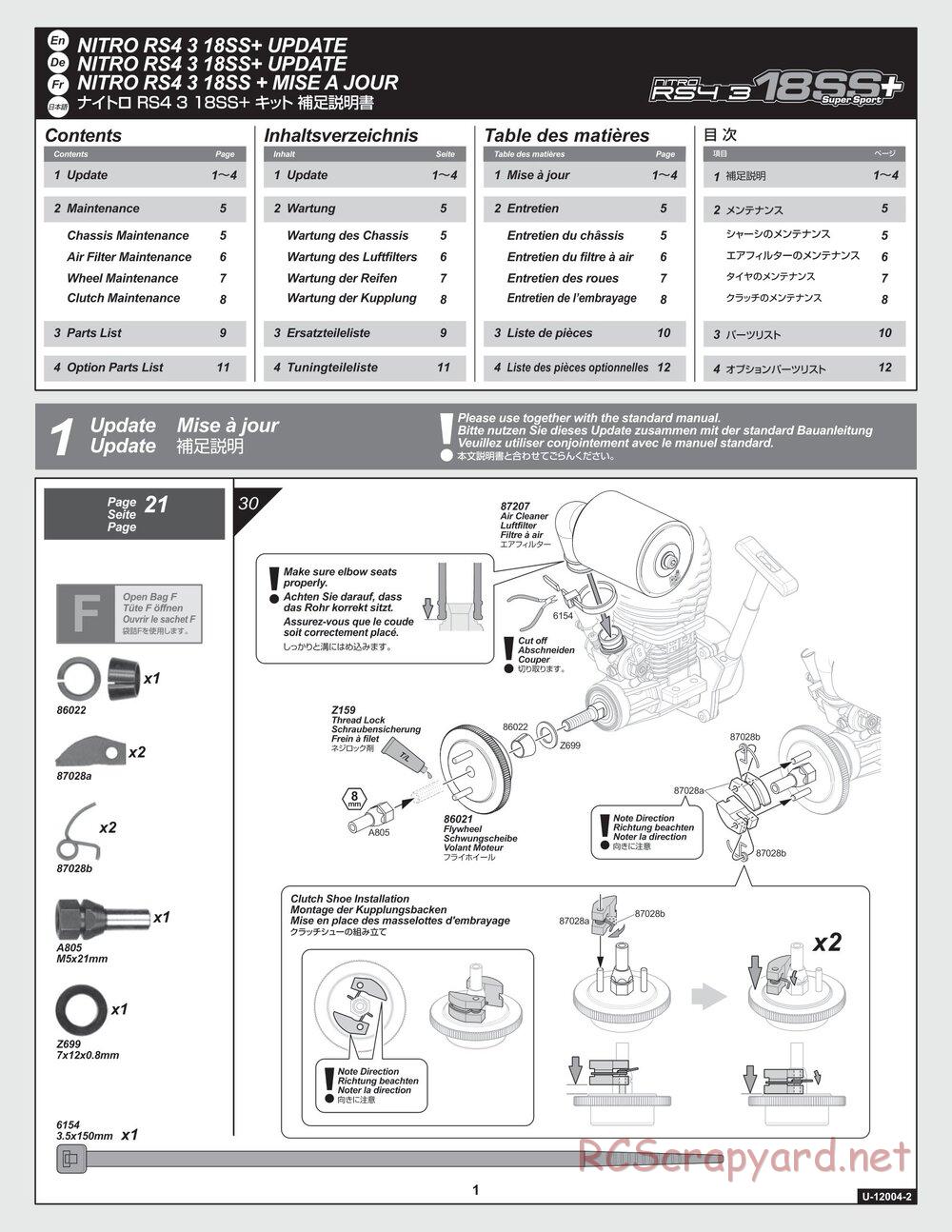 HPI - Nitro RS4 3 18SS+ - Update - Page 1