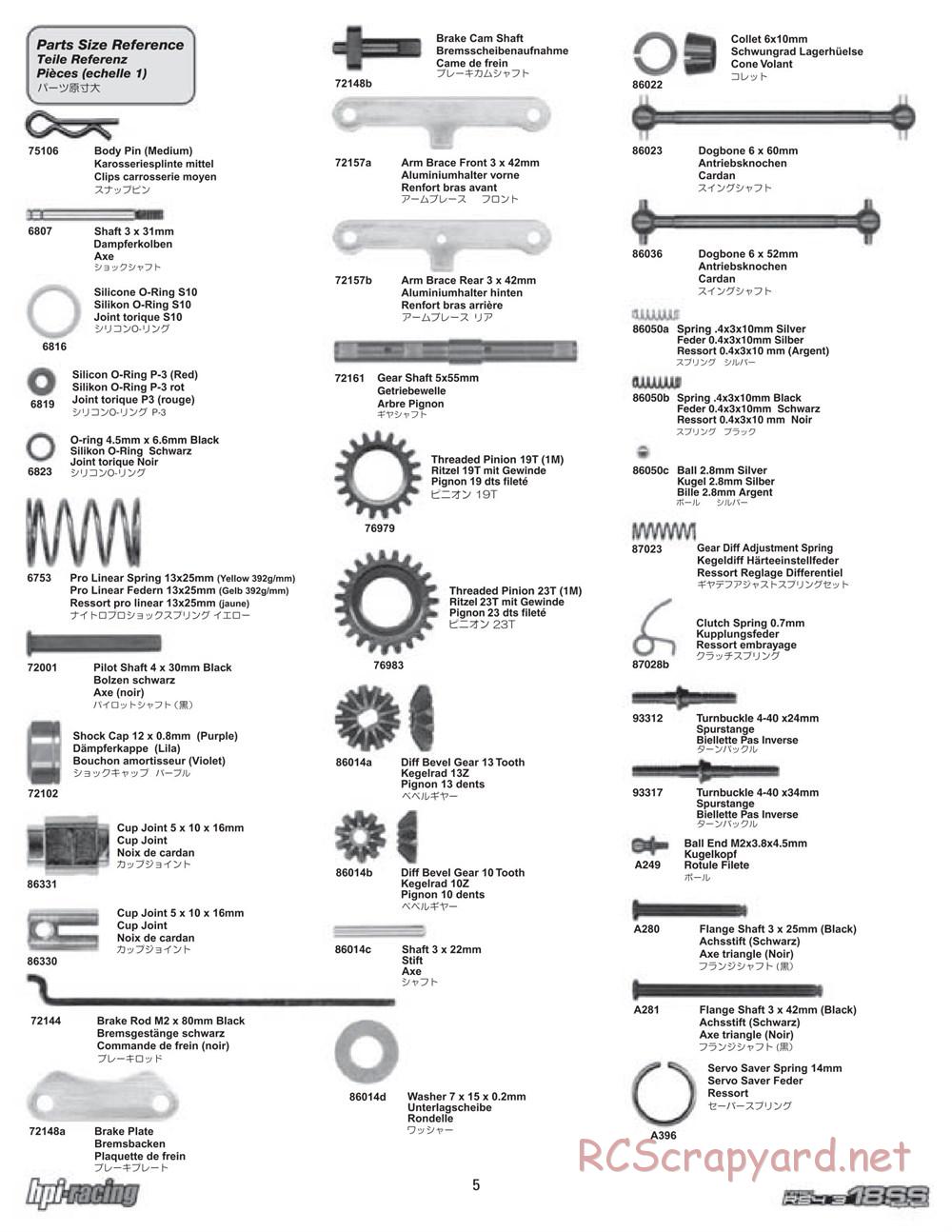 HPI - Nitro RS4 3 18SS - Manual - Page 5