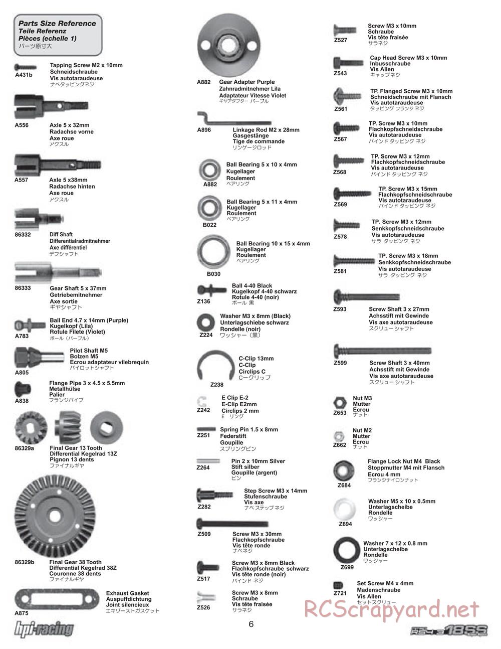 HPI - Nitro RS4 3 18SS - Manual - Page 6