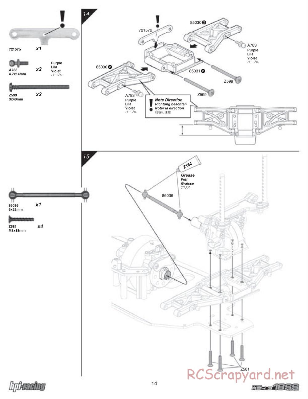 HPI - Nitro RS4 3 18SS - Manual - Page 14