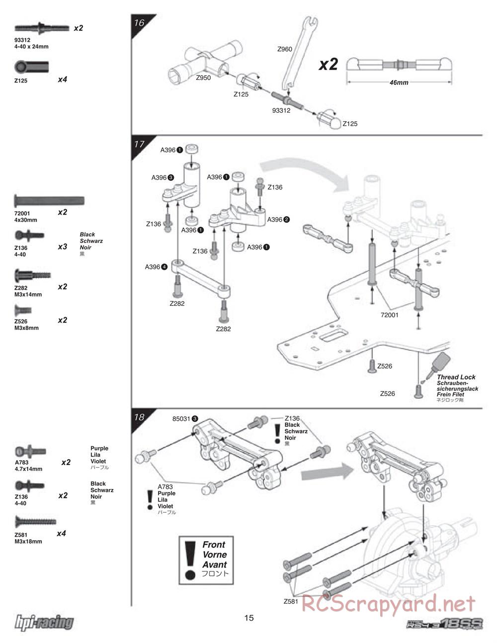 HPI - Nitro RS4 3 18SS - Manual - Page 15