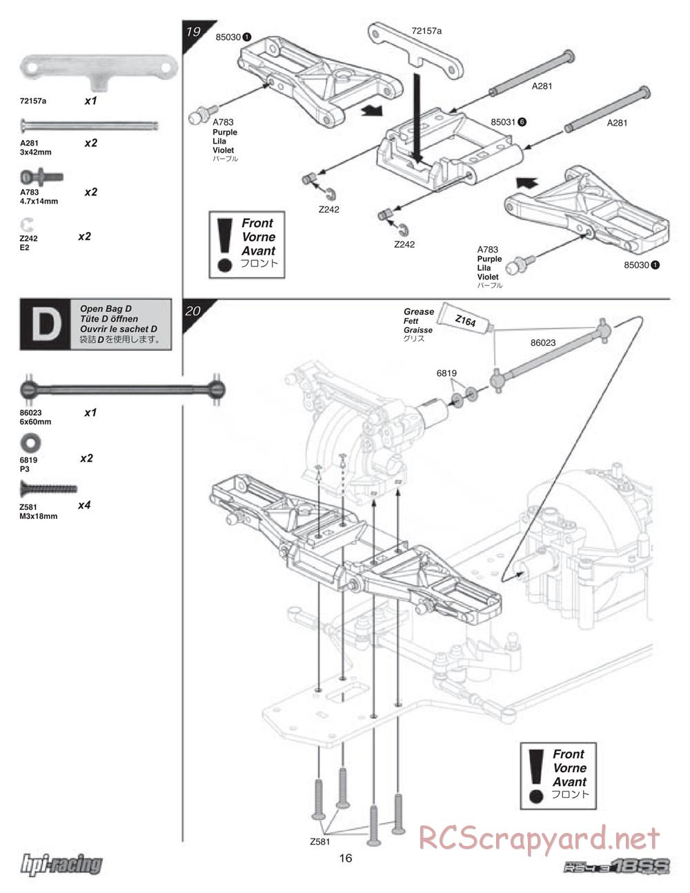 HPI - Nitro RS4 3 18SS - Manual - Page 16