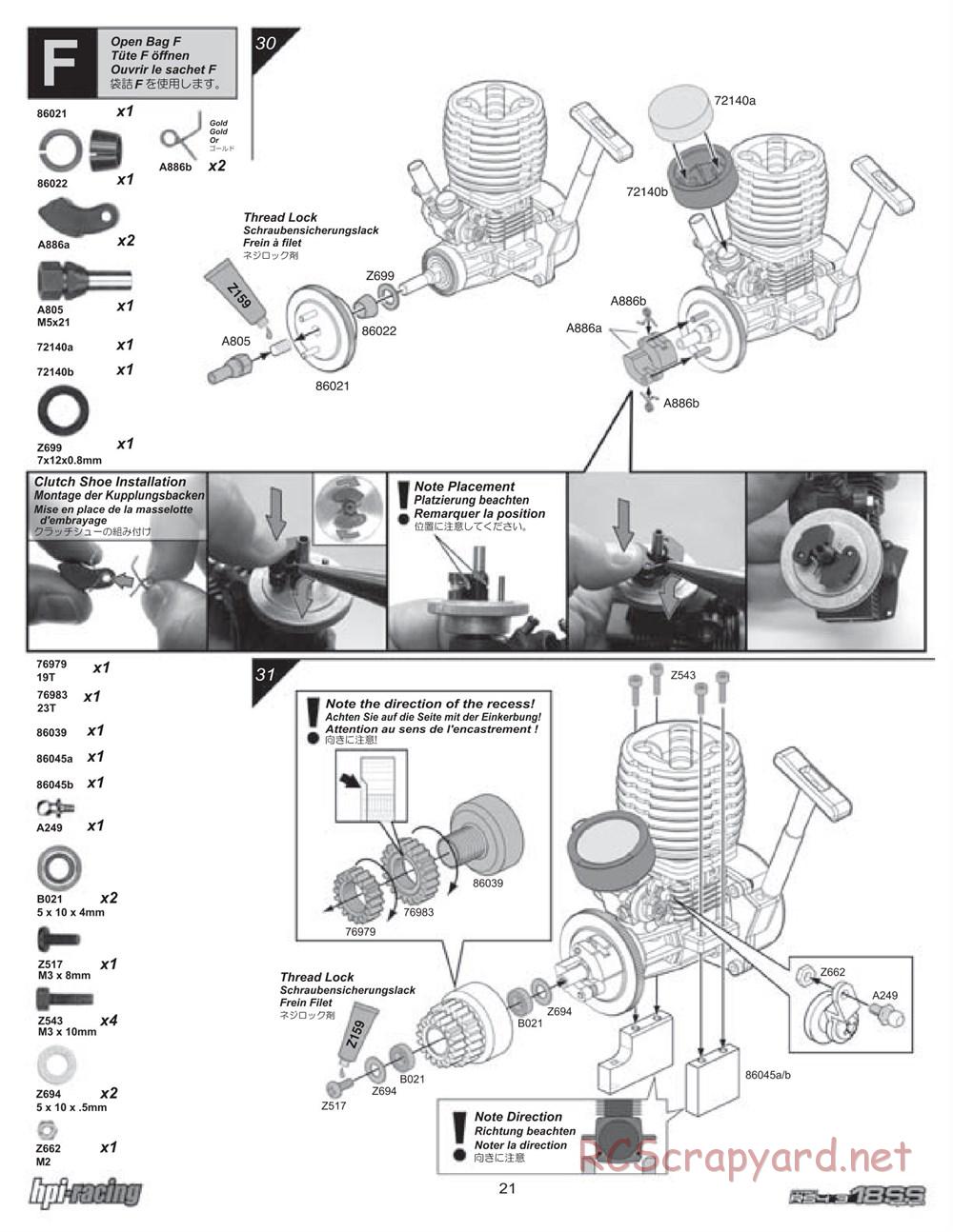 HPI - Nitro RS4 3 18SS - Manual - Page 21