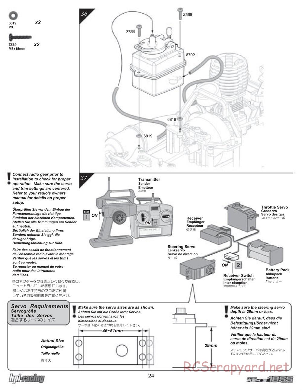 HPI - Nitro RS4 3 18SS - Manual - Page 24