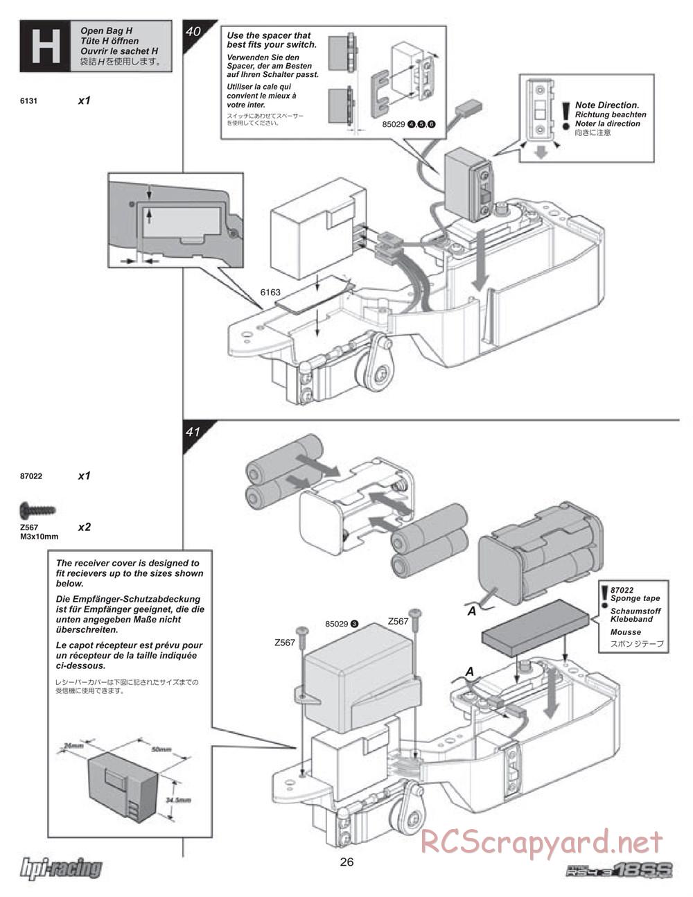 HPI - Nitro RS4 3 18SS - Manual - Page 26