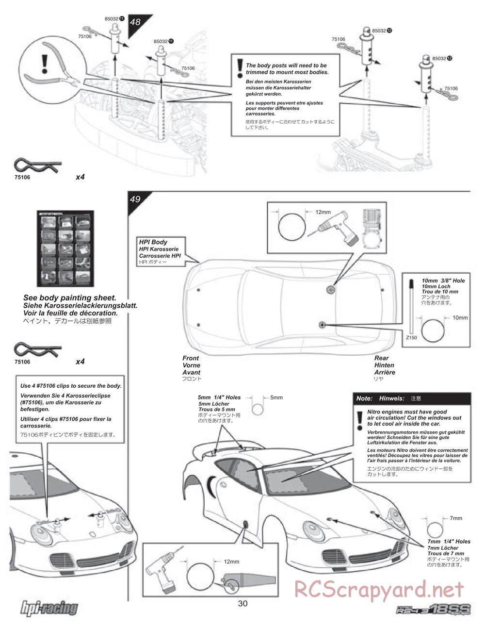 HPI - Nitro RS4 3 18SS - Manual - Page 30