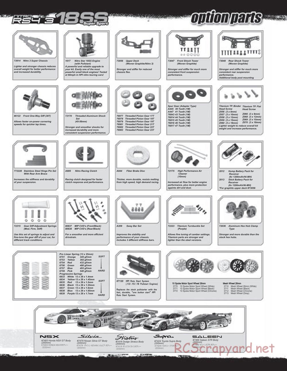 HPI - Nitro RS4 3 18SS - Exploded View - Page 39