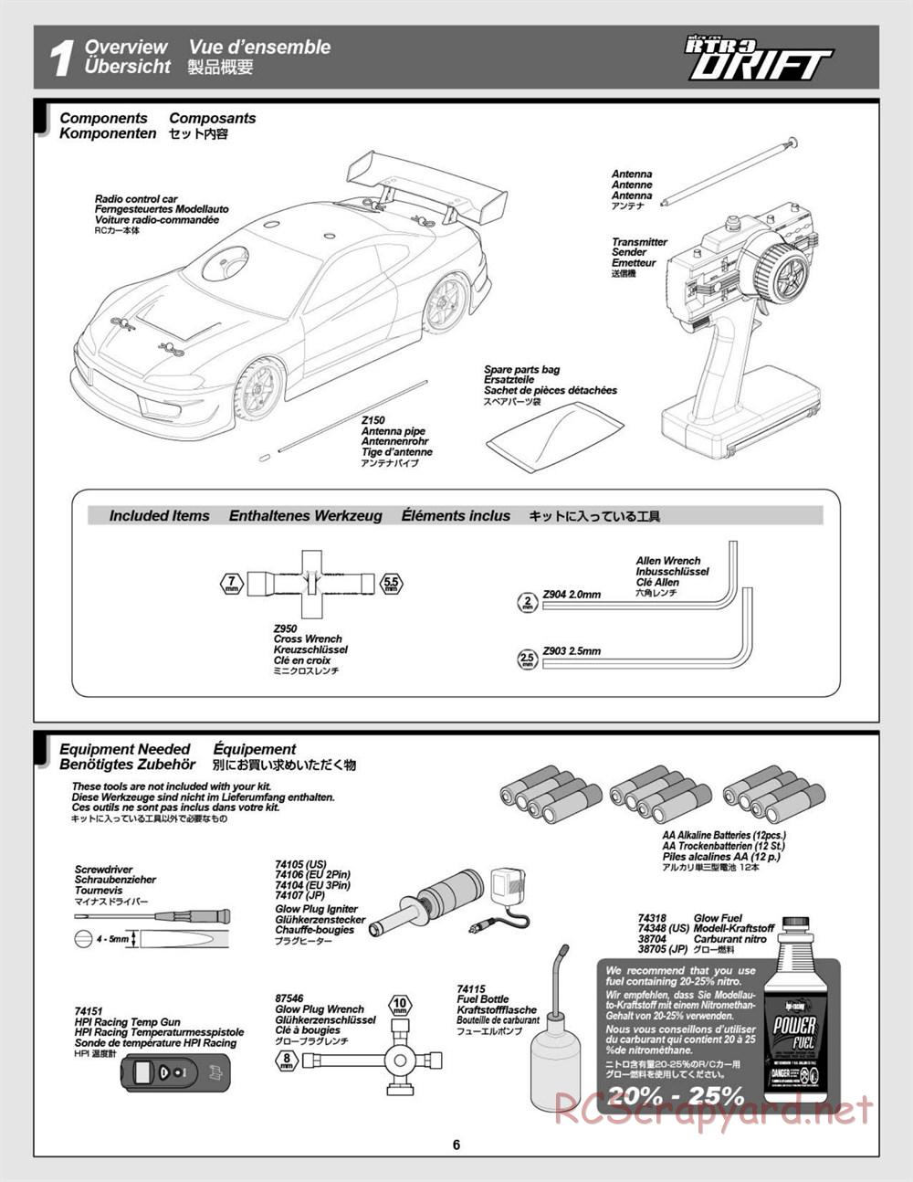 HPI - Nitro RS4 3 Drift - Manual - Page 6