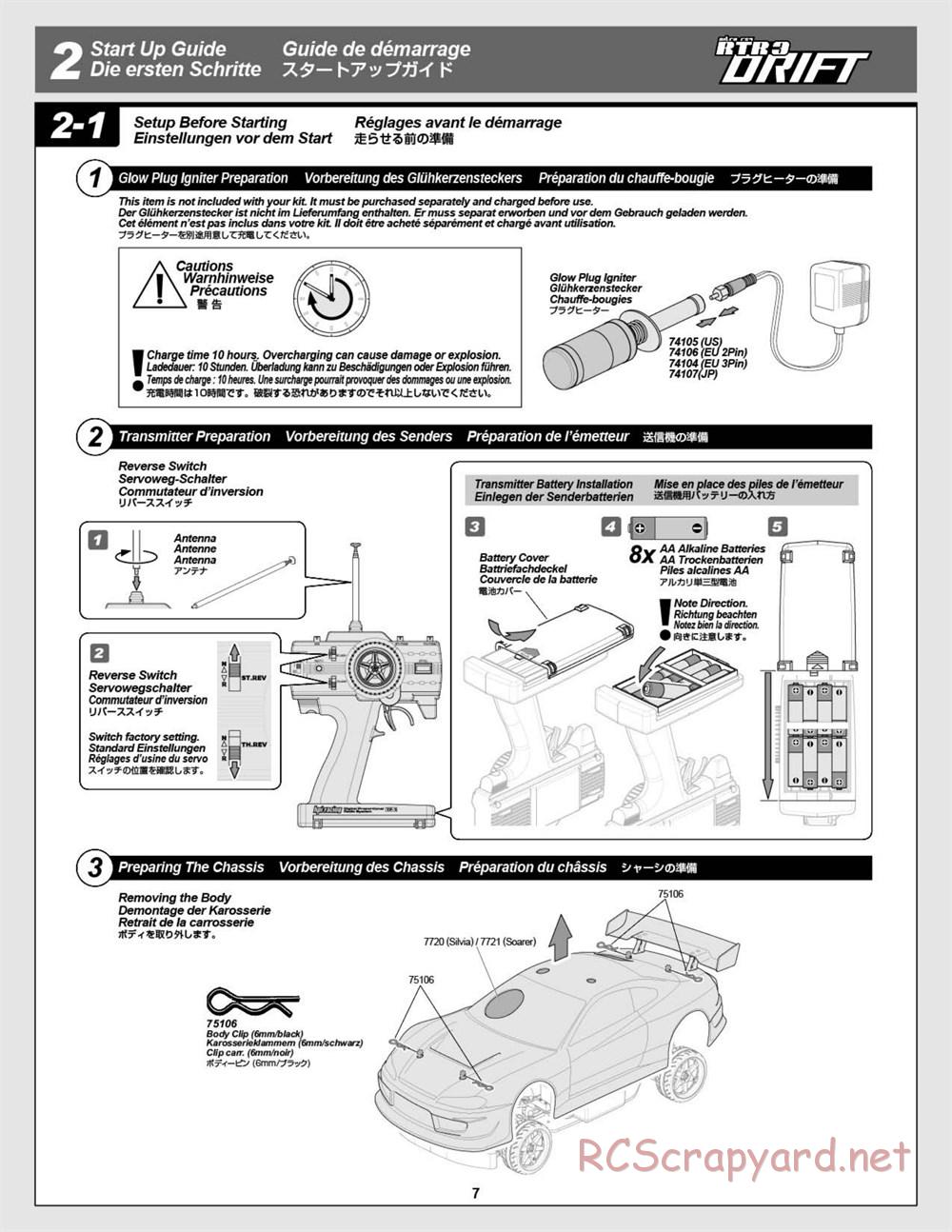 HPI - Nitro RS4 3 Drift - Manual - Page 7