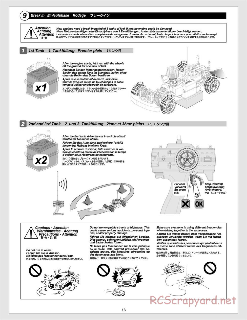 HPI - Nitro RS4 3 Drift - Manual - Page 13