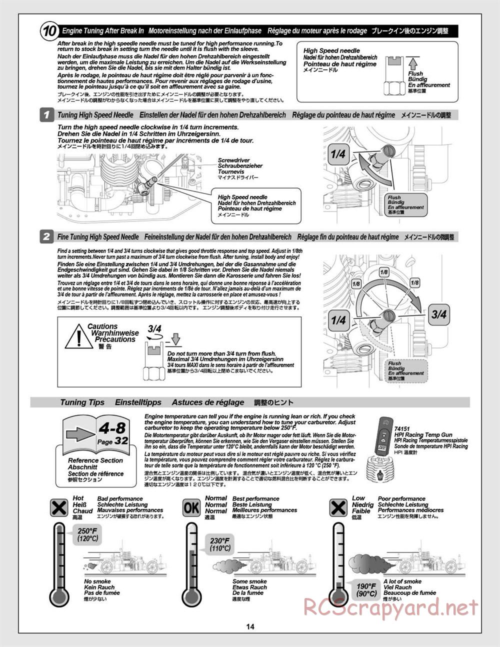 HPI - Nitro RS4 3 Drift - Manual - Page 14
