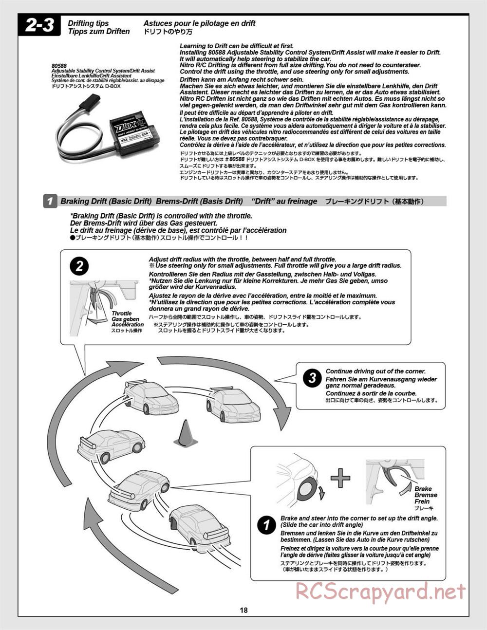 HPI - Nitro RS4 3 Drift - Manual - Page 18