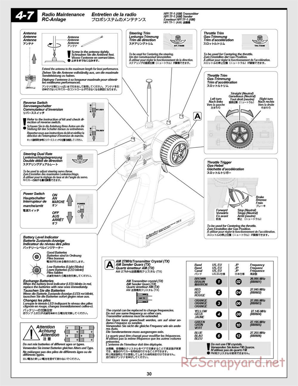 HPI - Nitro RS4 3 Drift - Manual - Page 30