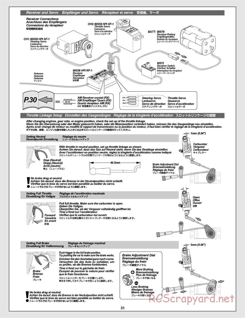 HPI - Nitro RS4 3 Drift - Manual - Page 31