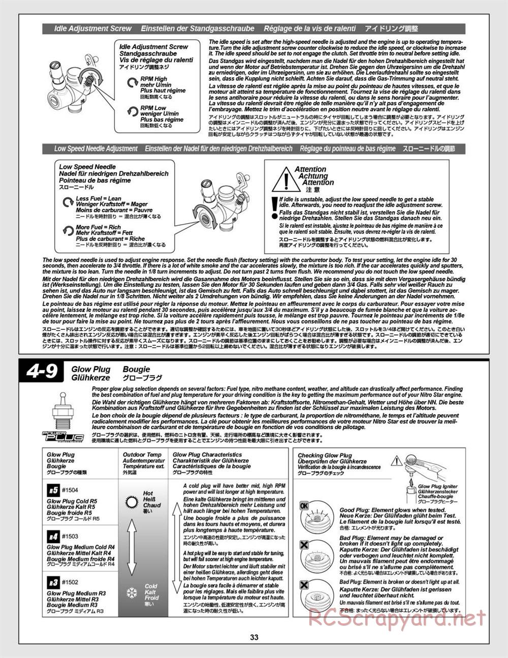 HPI - Nitro RS4 3 Drift - Manual - Page 33